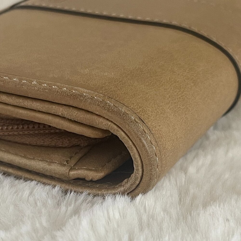 Coach Hamilton Tan Leather Wallet Bi-Fold Snap Closure Logo - Picture 7 of 15